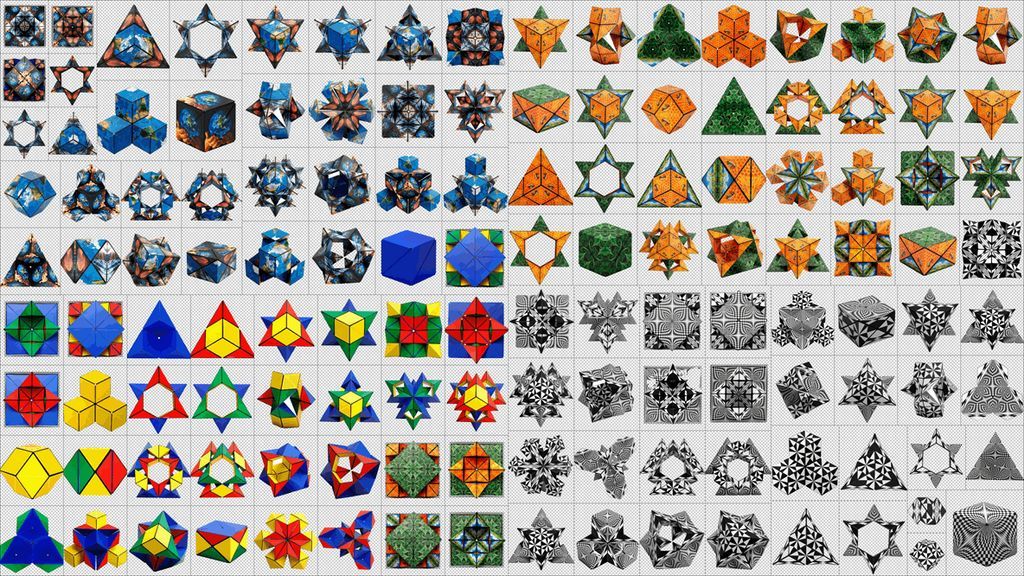 GeoBender Würfel - Geometrischer Magnetwürfel - magnetisches-/bilder/big/GeoBender Abstract-2 Primary-2 World Bees Collage - Kopie (2).jpg